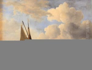 Fishing Boats In-shore in a Calm Sea by Willem van de Velde the Younger