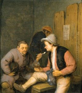 Boors smoking in a Tavern by Adriaen van Ostade