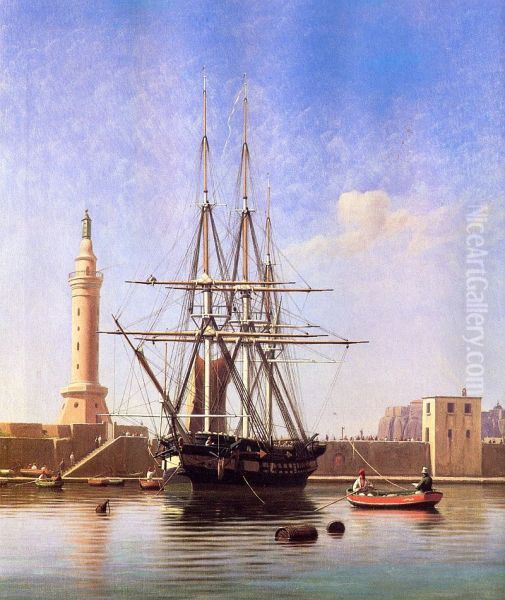 Danish Frigate in the Port of Naples - view 1