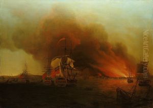Taking and destruction of the port of Paita in 1741 by the squadron of George Anson.