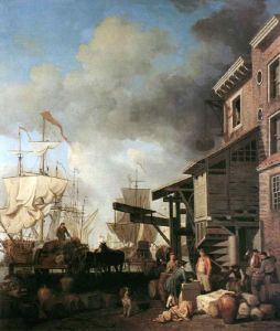 A Thames Wharf by Samuel Scott