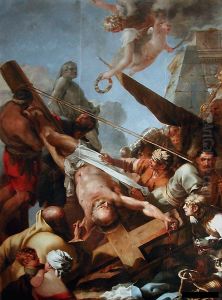 Le crucifiement de Saint Pierre by Sebastien Bourdon