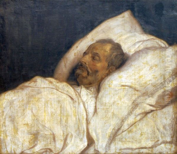 Balthasar I Moretus on his death bed - view 1