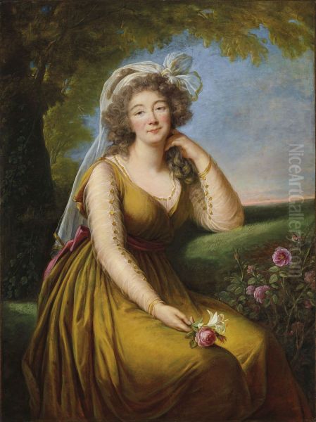 Portrait of Madame du Barry (1743-1793), three-quarter-length, seated in a landscape - view 1