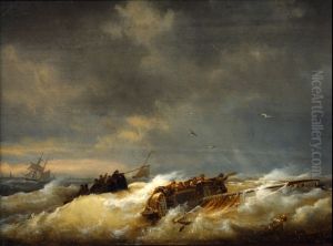 Shipwreck on the Westerschelde near Terneuzen by Egide Linnig