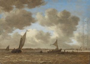 View of a choppy Haarlemmermeer polder