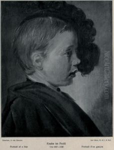 Portrait of a boy in profile Portrait of a boy in profile