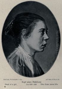 Portrait of a girl, profile to the right by Frans Hals