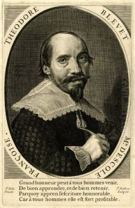 Portrait engraving of Theodore Bleuet by Frans Hals