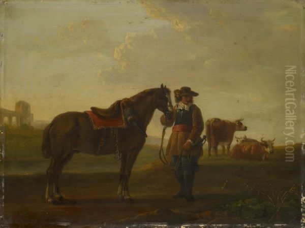 Offizier mit Pferd - view 1