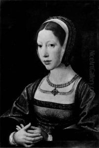 Portrait ofIsabella of Austria, Queen of Denmark. by Jan Gossaert