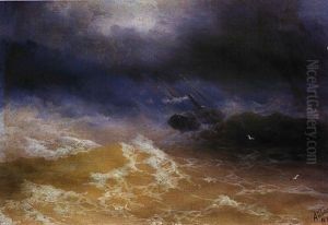 Storm on sea by Ivan Aivazovsky