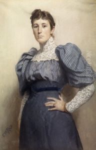 Portrait of Nini Roll Anker (Nicoline Magdalene) by Christian Meyer Ross