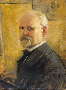 Selvportrett av Oscar Wergeland Selvportrett av Oscar Wergeland