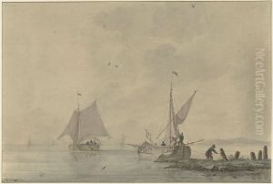 Ships on Calm Waters by Nicolaas Wicart