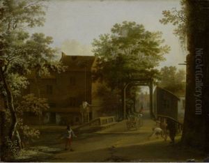 Village Street with Drawbridge