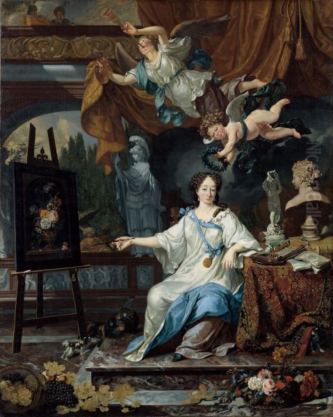 Allegorical portrait of a woman, probably Rachel Ruysch (1664-1750) - view 1