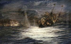 Count Spee sinking Monmouth' [at the Battle of Coronel, 1 November 1914]