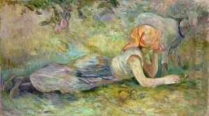 Bergere couchee by Berthe Morisot
