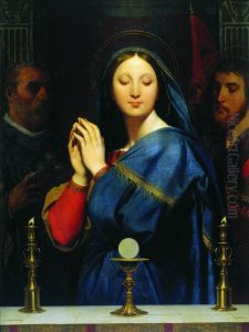 The Virgin adoring the Host by Jean Auguste Dominique Ingres