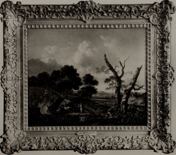 Hilly Landscape with Dead tree and Peasants - view 1