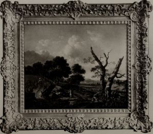 Hilly Landscape with Dead tree and Peasants by Jan Wijnants