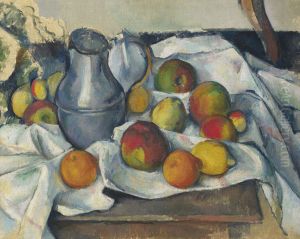 Bouilloire et fruits by Paul Cezanne