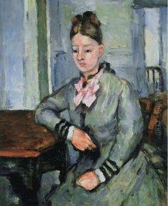 Madame Cezanne accoudee by Paul Cezanne