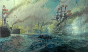 Die Seeschlacht bei Lissa am 20. Juli 1866