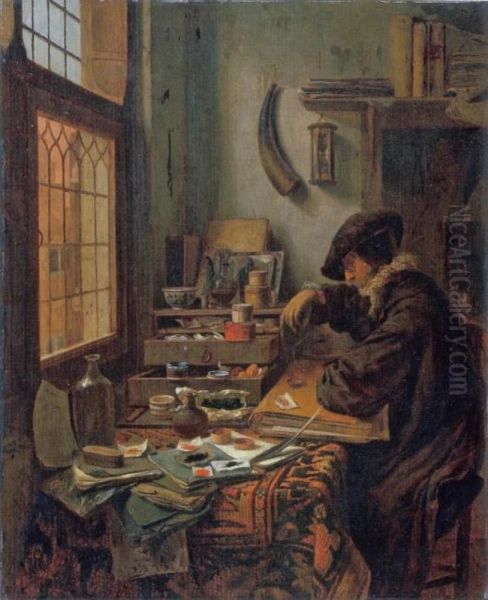 Interior with a pigment dealer - view 1