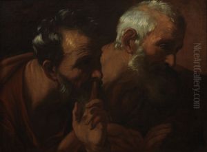 Heads of Two Elders (fragment from Susannah and the Elders) by Guido Reni