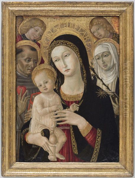 Madonna and Child with St. Catherine of Siena, Saint Anthony of Padua and Angels - view 1