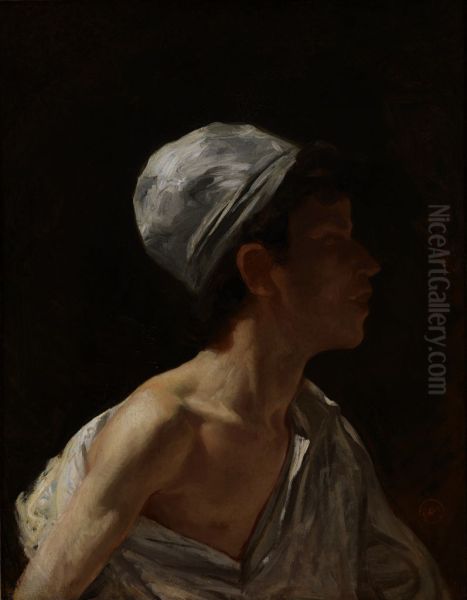 Bust of an Arab Boy in Profile - view 1