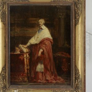 Portrait of Cardinal de Richelieu by Eugene Isabey