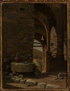 Pompeo, Monte Colognola Landscape by Elihu Vedder