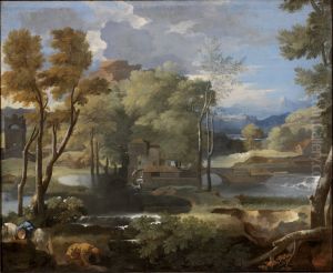 Landscape with a Mill by Sebastien Bourdon