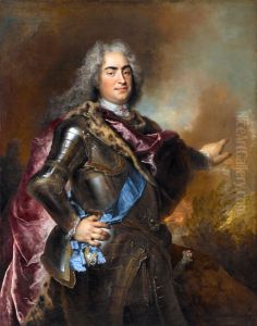 Portret Augusta II Mocnego by Nicolas de Largilliere