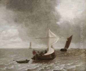 Sailboats in a Breeze by Jan Van De Cappelle
