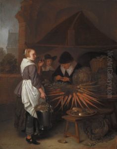 The Vegetable Stall by Quirijn van Brekelenkam