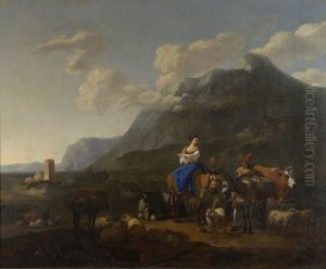 Landscape with herd by Nicolaes Pieterszoon Berchem