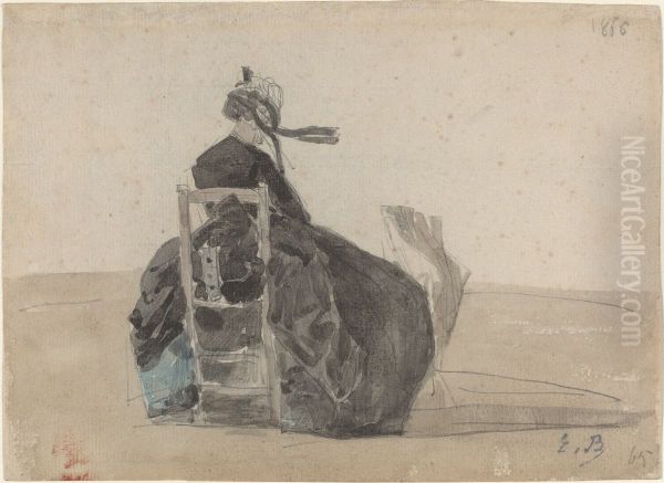 Seated Lady in Black, Trouville - view 1
