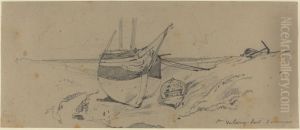 St. Valery sur somme by Eugene Isabey