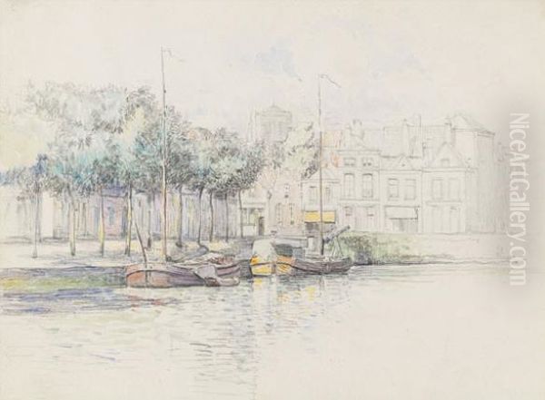 On a Dutch canal - view 1