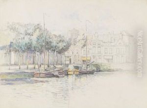 On a Dutch canal by Bertha Schrader