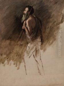 Study for Standing Shepherd by Thomas Cole