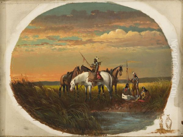 A Halt on the Prairie for a Smoke - view 1