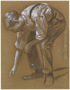 A Man Bending Over A Man Bending Over