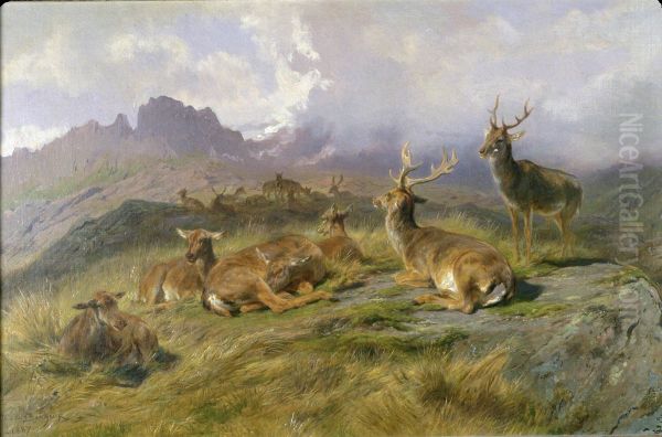 Landscape with Deer - view 1