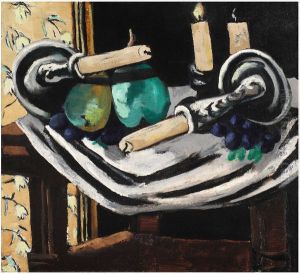 Still Life with Fallen Candles by Max Beckmann
