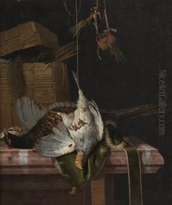 Hunting still-life by Hendrick Fromantiou
